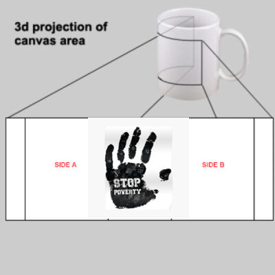 Stop Poverty White Mug Thumbnail