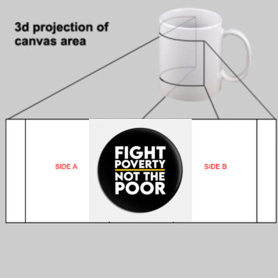 Fight Poverty White Mug Thumbnail